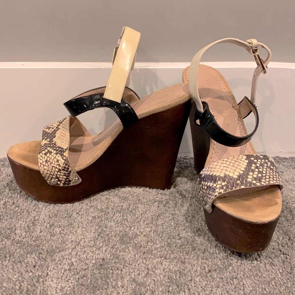 Jean Michel Cazabat snakeskin wooden wedge